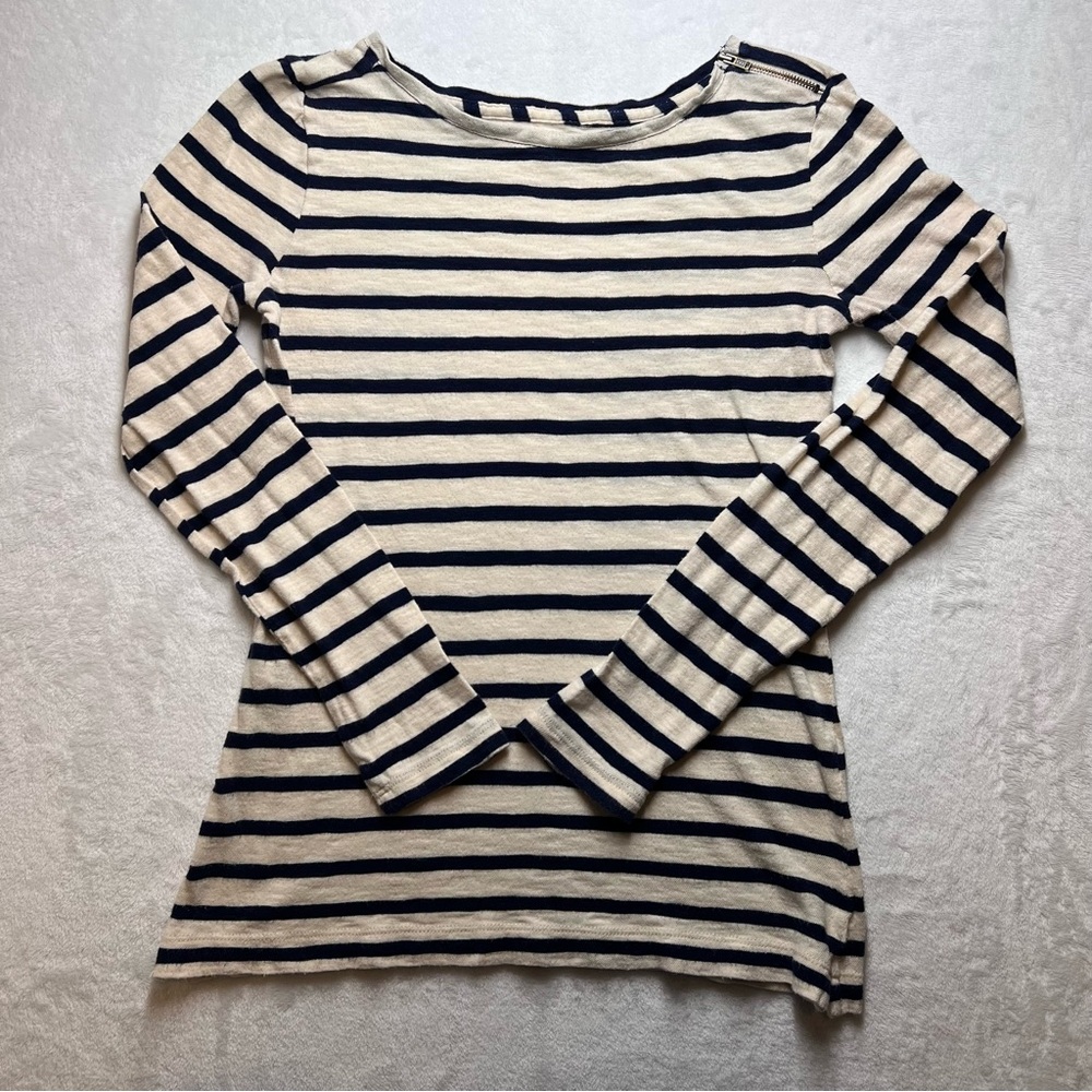 Loft  Ann Taylor Women's Long Sleeve Top Striped Size S